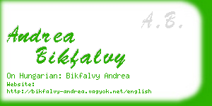 andrea bikfalvy business card